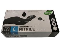 Gants Nitrile Noir 4,5gr 100 pces/L